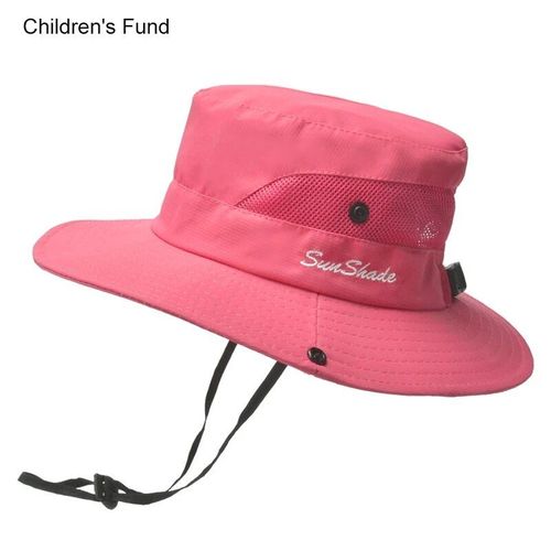 Chapeaux De Soleil D'été Pour Femmes,Queue De Cheval,Protection Uv,Safari,Randonnée,Bord Large,Plage,Casquette De Pêche En Maille Pliable,Grand Bord Large,E27 - Type Kid #H