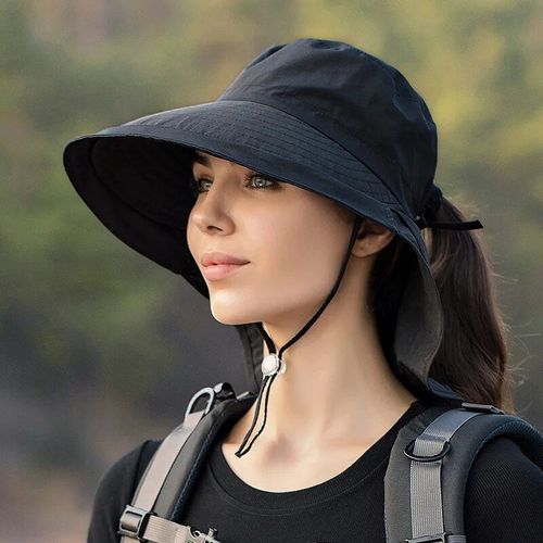 Chapeaux De Visière À Trou Pour Queue De Cheval Pour Femmes,Casquette De Protection Solaire,Chapeau De Soleil Léger,Grand Bord,Extérieur,Designer,E27 #B