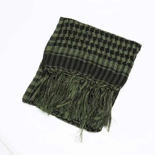 Écharpe Hijab Musulmane Pour Homme Et Femme,1 Pièce,Foulard Arabe Duldesert,Écharpe De Randonnée Coupe-Vent,Style Militaire,Hiver - Type Vert Militaire