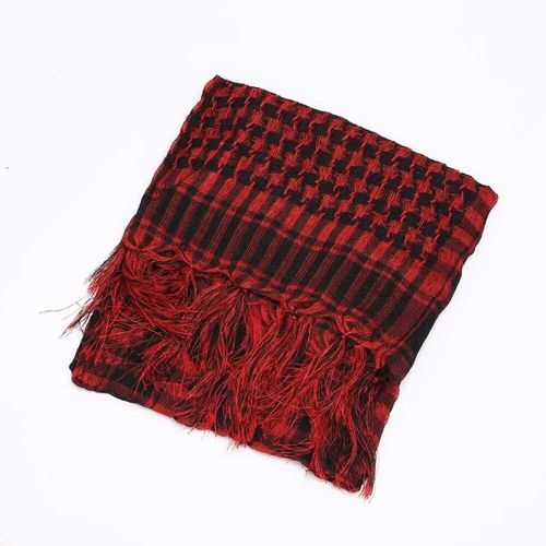 Écharpe Hijab Musulmane Pour Homme Et Femme,1 Pièce,Foulard Arabe Duldesert,Écharpe De Randonnée Coupe-Vent,Style Militaire,Hiver - Type Rouge