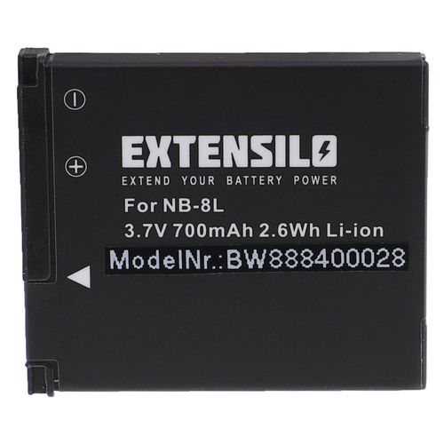 EXTENSILO Batterie compatible avec Canon PowerShot A2200, A3000 IS, A3000IS, A3100IS appareil photo, reflex numérique (700mAh, 3,7V, Li-ion)