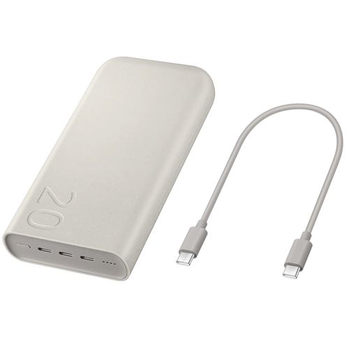 Chargeur Externe Original 20000 mAh 3x USB C Power Delivery 45W Samsung Beige