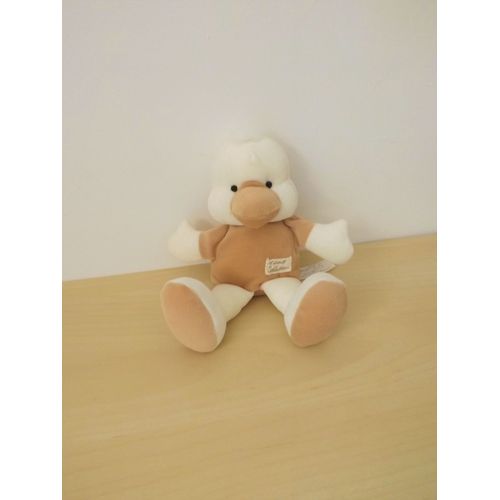 Doudou Canard Beige Blanc Tiamo