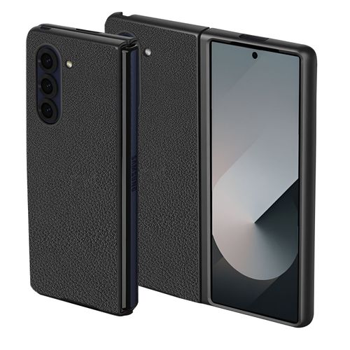 Coque Pour Samsung Galaxy Z Fold 6 Deisgn Pliable Texture Grainée Noir