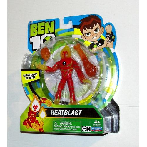 Figurine Ben 10 Inferno Heatblast With Flame Blasts - Jouet Ben Ten Inferno Articulé Playmates