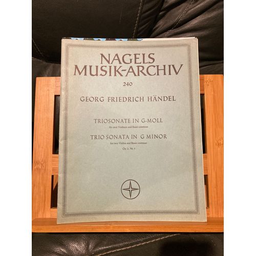 Haendel / Handel Sonatę En Trio En Sol Mineur Partition Éditions Nagels N°240