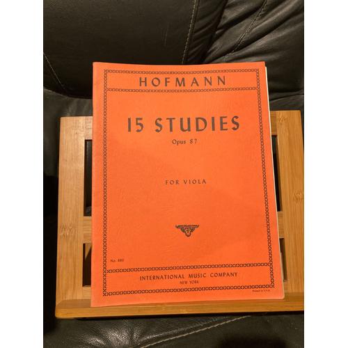 Hofmann 15 Études Pour Alto Opus 87 Partition Éditions Imc 889