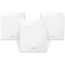 WiFi Mesh AC2100 Couverture 500 m² Tribande -Tenda Nova MW12-3 pack Système mesh wifi répéteur puissant, installation facile, Alexa Compatible