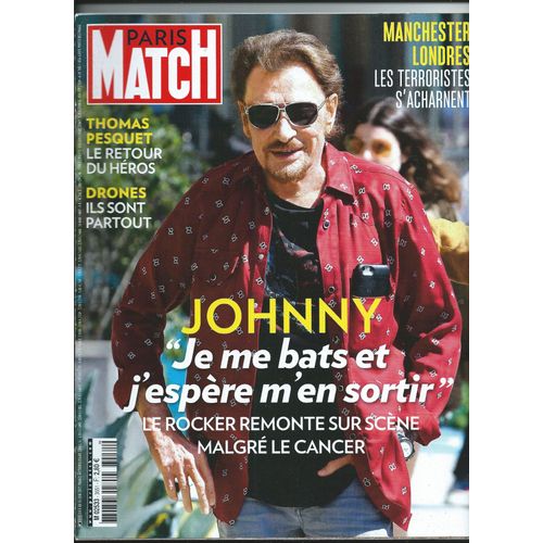 Paris Match 08/06/2017 Johnny Hallyday, Jean-Michel Othoniel, Rosamund Pike, Annie Leibovitz, Georgia May Jagger, Olivier Rousteing, Franck Provost