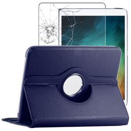 Coque Apple iPad 10.2 Bleu Foncé 2019 Protection Etui Rotatif 360 PU Cuir 