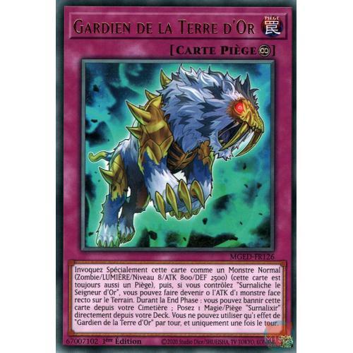 Yu-Gi-Oh - Mged Fr126 - Gardien De La Terre D'or - Gold-Letter Rare 1ère Édition