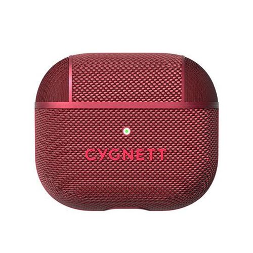 Coque pour Airpods 3 Tekview en Tissu Antidérapant Anti-Choc CYGNETTRouge