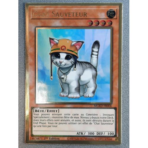 Yu-Gi-Oh! - Mged-Fr006 - Chat Sauveteur - Gold-Letter Rare 1ère Édition