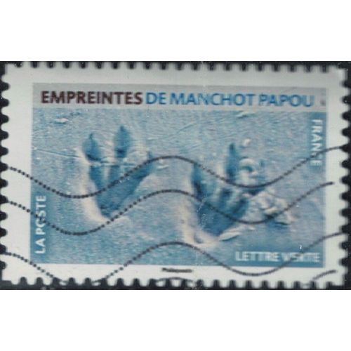 France 2021 Oblitéré Used Empreintes D'animaux Empreintes De Manchot Papou Y&t 1962