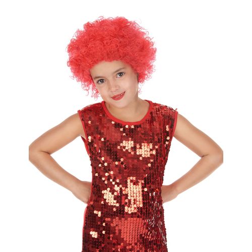 Perruque Disco Enfant Rouge