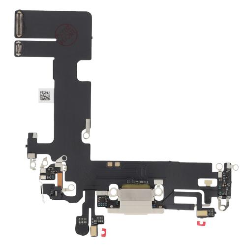 Connecteur De Charge Pour Iphone 13, Port Lightning + Microphone Blanc