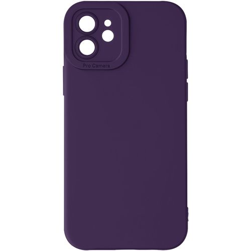 Coque Pour Iphone 12 Silicone Mat Protection Caméra Violet Foncé