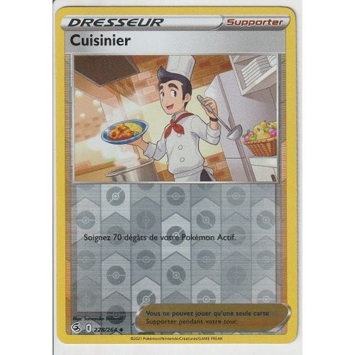Carte Pokemon - Cuisinier - 228/264 - Reverse - Épée Et Bouclier 8 - Poing De Fusion - V.F