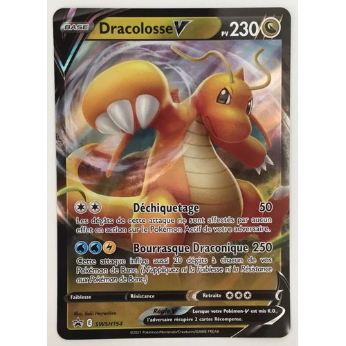 Carte Pokémon Jumbo Dracolosse V Swsh154 Épée Et Bouclier 