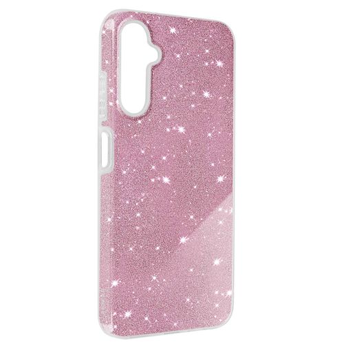 Coque Pour Samsung Galaxy A05s Paillette Silicone Semi Rigide Fin Rose