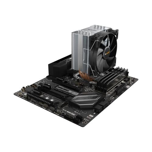 be quiet! Pure Rock 2 - Refroidisseur de processeur - (pour : LGA1150, LGA1151, LGA1155, LGA1200, LGA1700, LGA2011-3 (Square ILM), LGA2066, AM4) - aluminium avec embase en cuivre - 120 mm -...