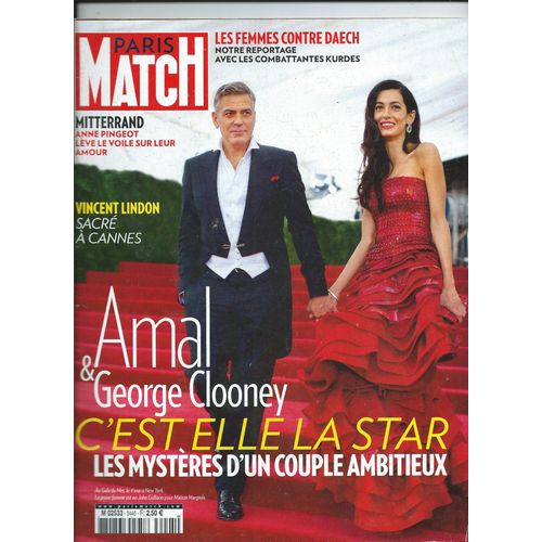 Paris Match 28/05/2015 Amal & George Clooney, Bartabas, U2 , Dee Dee Bridgewater, La Guerre Des Étoiles "Star Wars", Piero Fornasetti, Vincent Lindon, Stone