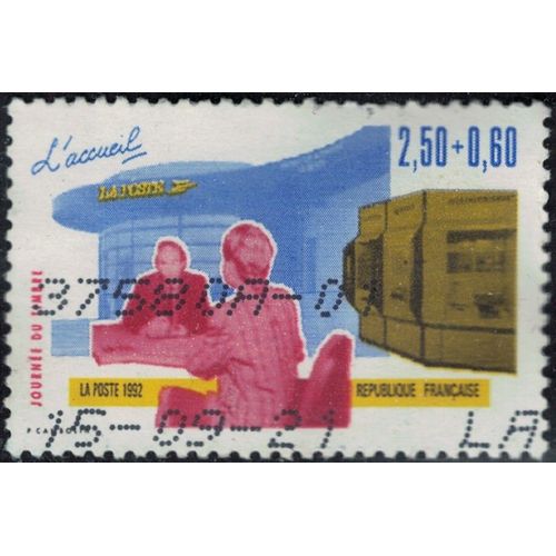 France 1992 Oblitéré Used Les Métiers De La Poste L'accueil Y&t 2744 Su
