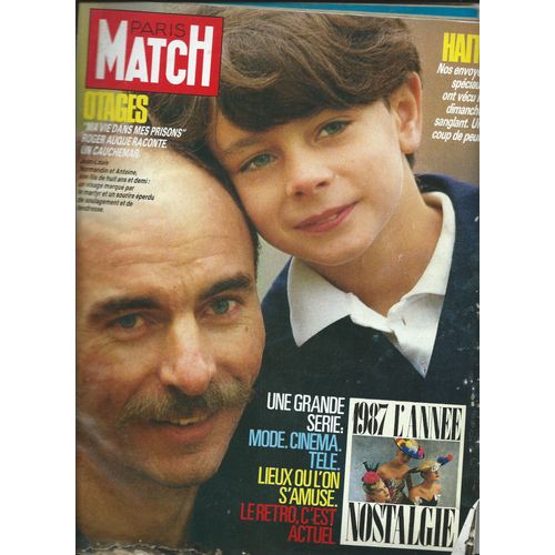 Paris Match 11/12/1987 Patricia Highsmith,  Jean Gabin & Michèle Morgan, Sylvie Vartan, Jerry Lewis, Julie Delpy,Christian Lacroix,  Yves Montand, Jean-Paul Belmondo, Bernard Fresson, 