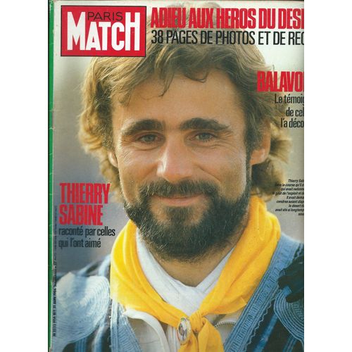 Paris Match 31/01/1986 Thierry Sabine/ Balavoine, Bd La Relève Des Heros,  Christian Vadim, Jean-Luc Lahaye, El Cordobes, Marie-France Cubbada, Michel Boujenah, Claude Brasseur, Cyril Neveu