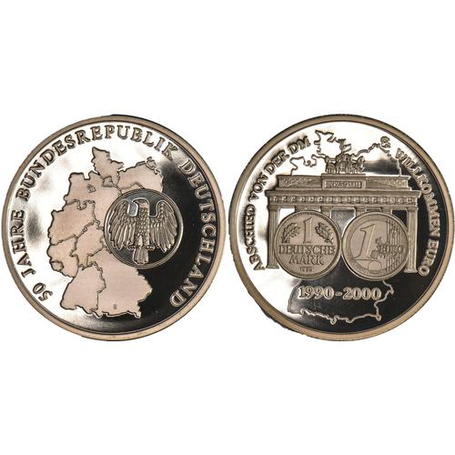 Allemagne - Médaille Sous Capsule - 50 Jahre Bundesrepublik Deutschland - Abschied Von Der Dm Willkommen Euro - 1990-2000 - B014