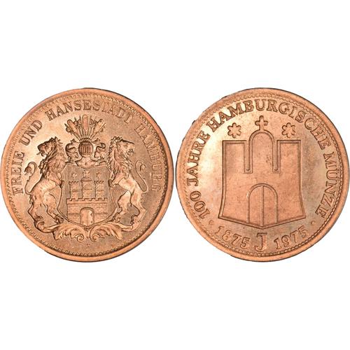 Allemagne - Médaille - 100 Ans De La Monnaie De Hambourg - 100 Jahre Hamburgische Münze 1875 J 1975 - B015