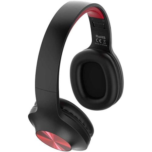 Lenovo HD 116 Casque Audio Bluetooth sans Fil avec Micro Intégré Noir/Rouge