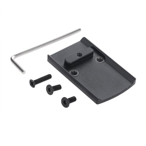 Support De Base De Plaque De Visée Arrière Pour Pistolet Glock En Aluminium, Adapté Au Viseur Rmr Vism Red Dot, Calibre De Feu Réel G17/19/22/23/26/27/34/35/37/41