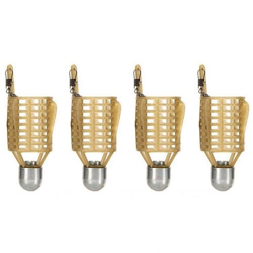 Lot D'appâts De Pêche, Cage, Piège, Panier, Support D'alimentation, Léger, Marron Clair, 4 Pièces, 40g