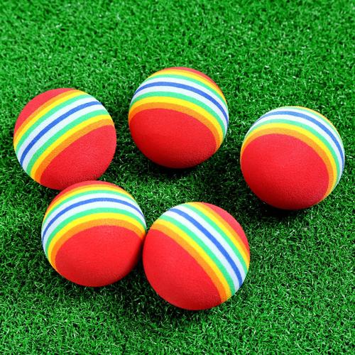 Lot De 30 Balles D'entraînement En Mousse Eva, Couleur Arc-En-Ciel, Pour Intérieur, Balle De Pratique De Golf, Swing Shot, 42mm