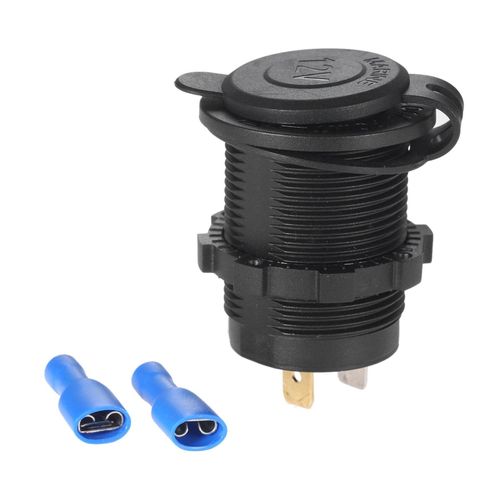 Prise Allume-Cigare Étanche, Lumière Bleue Dc12v-24v, 1 Pièce, Pour Voiture, Bateau, Moto, Tracteur, Prise De Courant