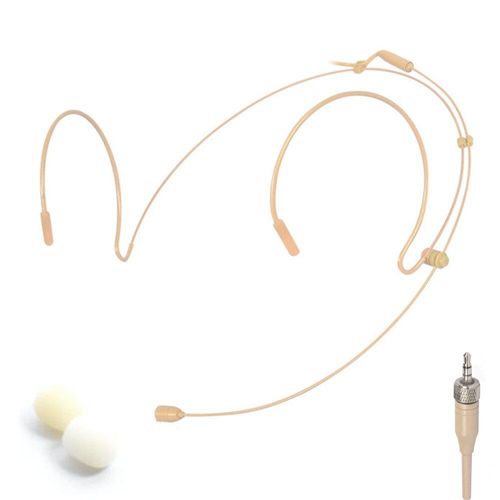 Microphone Binaural Sans Fil, Adapté Au Sennheiser, Casque Invisible, Beige