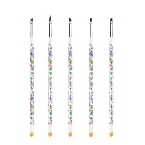 Pinceaux À Ongles Inf Manucure Nail Art Brushes En 5 Parties Multicolore Multicolore