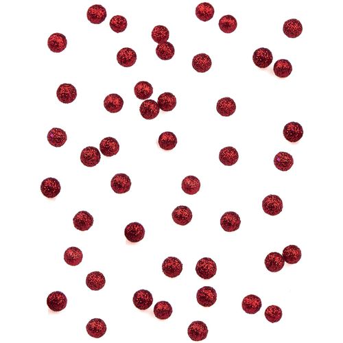 Mini Boules Pailletées Rouges 8 Mm 10 Gr