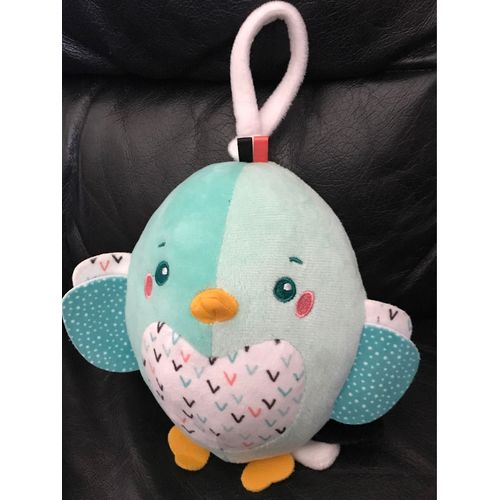Doudou Peluche Oiseau Clémentoni Bleu 14cm