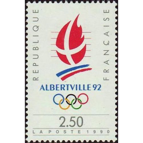 1 Timbre France 1990, Neuf - «Albertville 92» - Yt 2632