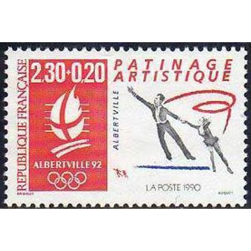 1 Timbre France 1990, Neuf - «Albertville 92» Patinage Artistique - Yt 2633