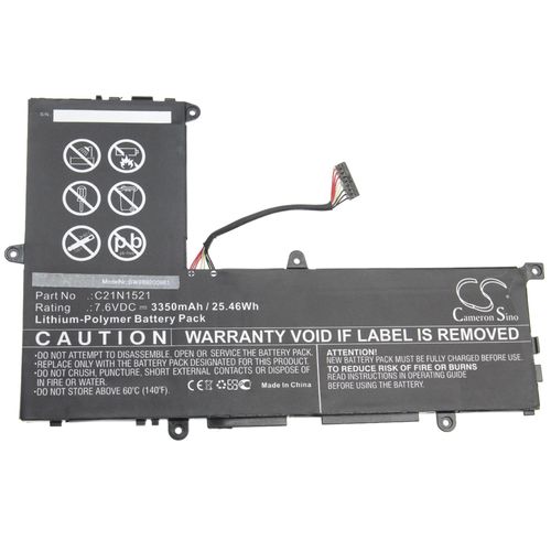 vhbw Batterie compatible avec Asus VivoBook L200HA-FD0096T, R209H, R209HA, R209HA-FD0013TS ordinateur portable Notebook (3350mAh, 7,6V, Li-polymère)