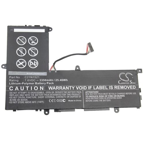 vhbw Batterie compatible avec Asus VivoBook L200HA-FD0096T, R209H, R209HA, R209HA-FD0013TS ordinateur portable Notebook (3350mAh, 7,6V, Li-polymère)