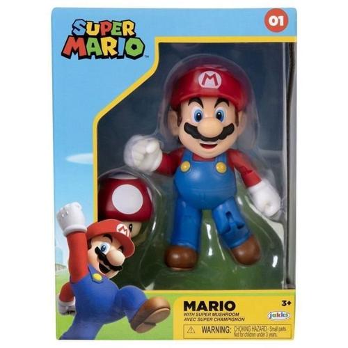 Figurine - Jakks Pacific - Super Mario Bros : Mario + Toad - 10 Cm