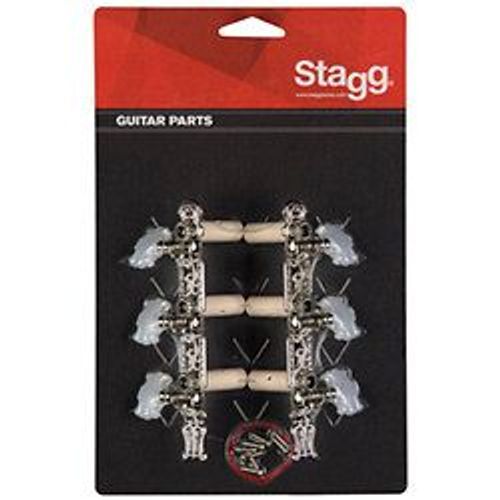 Stagg Kg356 - Mécaniques - Guitare Classique 3+3 Avec Lyre, Nickel