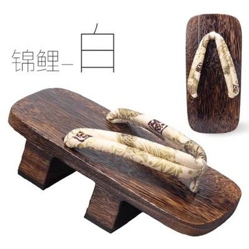 Tongs Chayaki À Deux Dents Pour Hommes,Tongs Décontractées À Imprimé Koi 03/Japanese Entremi