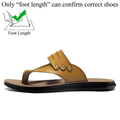 Tongs Décontractées En Cuir Pu Pour Hommes,Pantoufles D'extérieur Plates,46 47 Chanclas Zones Bre,Été