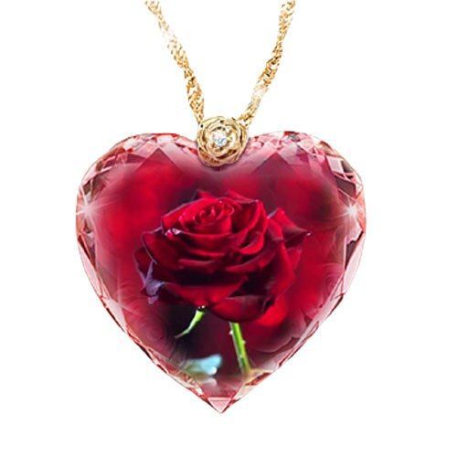 Collier En Cristal En Forme De C¿Ur Rose Pour Femmes, Bijoux De Guérison En Cristaux Personnalisés, Cadeau D'halloween