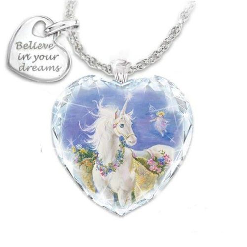 Collier Avec Pendentif En Cristal Pour Femmes, Accessoire En Forme De C¿Ur, Blanc, Vente En Gros